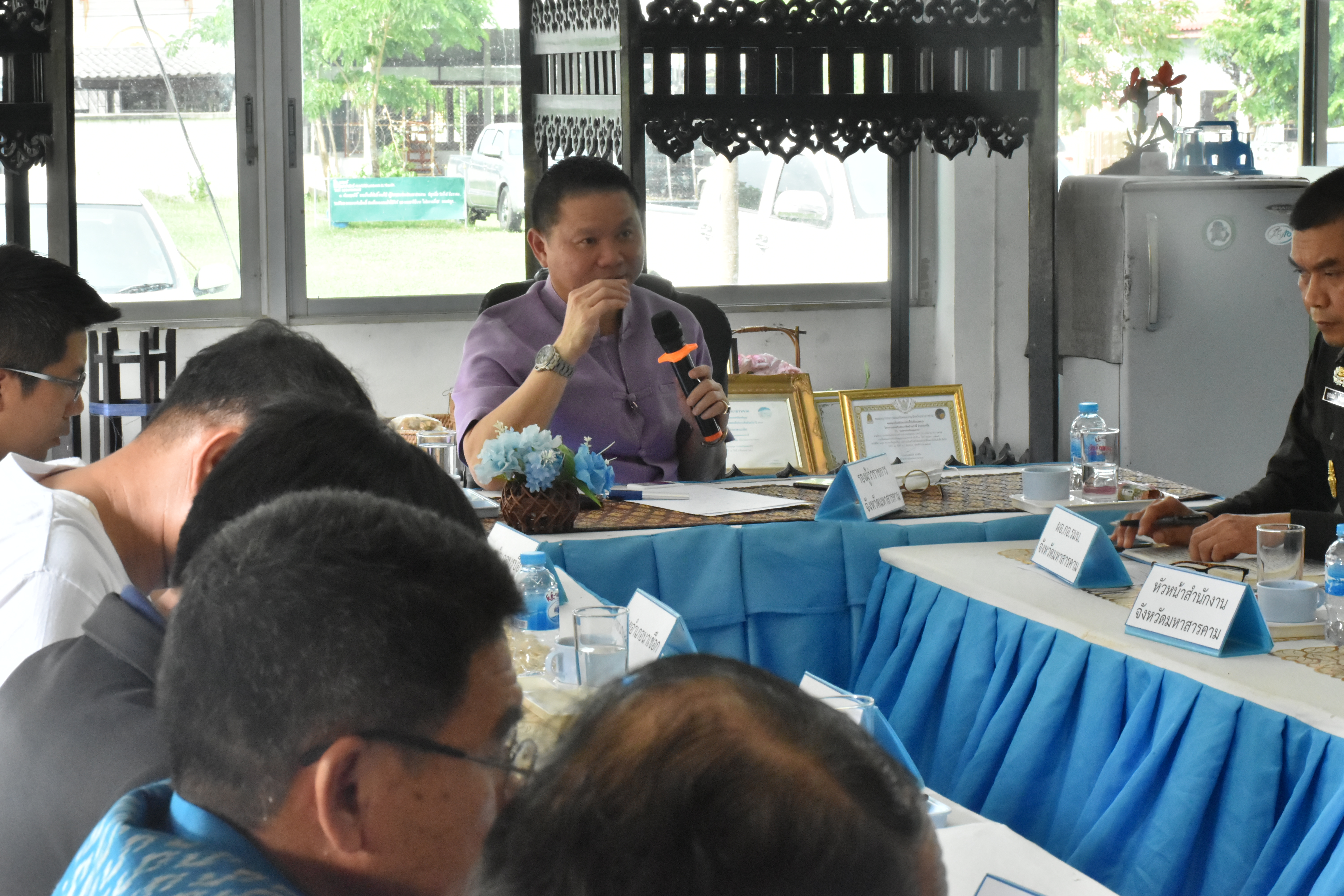 ? พช.มหาสารคาม ร่วมประชุมติดตามงานโครงการอันเนื่องมาจากพระราชดำริ ด้านการส่งเสริมศิลปาชีพ ในพื้นที่จังหวัดมหาสารคาม?