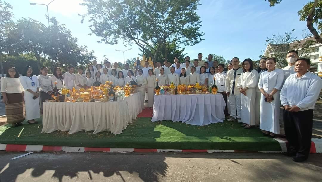 พช.จังหวัดมหาสารคาม ประกอบพิธีบวงสรวงศาลพระภูมิ และศาลตายาย ประจำศูนย์ราชการจังหวัดมหาสารคาม💠