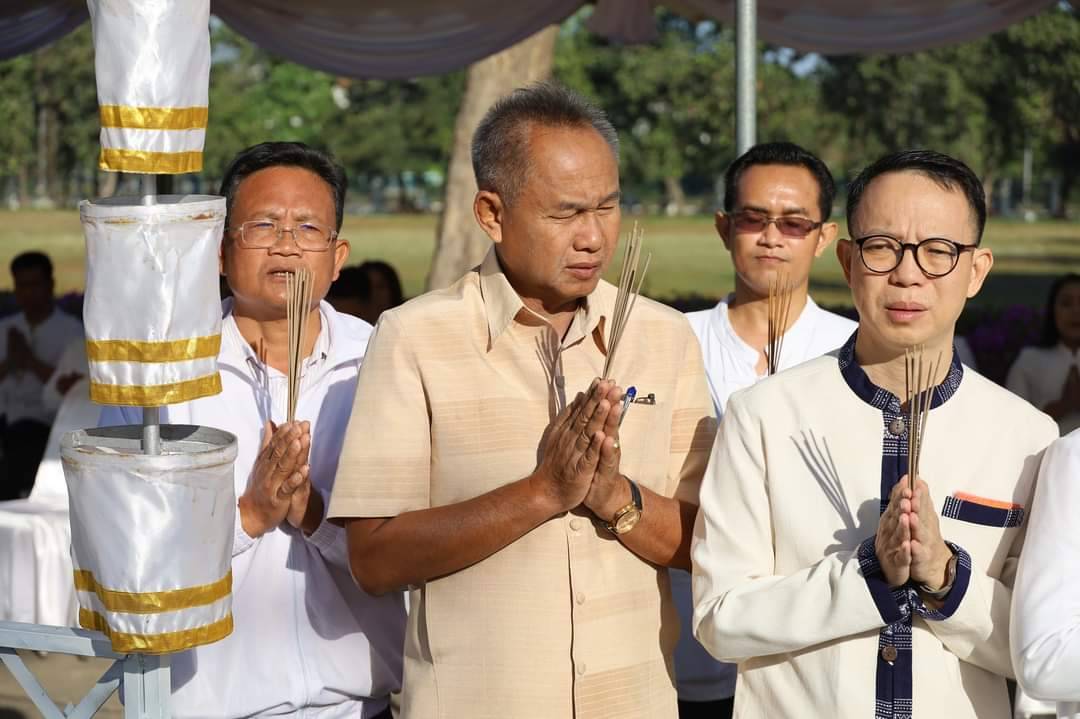 พช.จังหวัดมหาสารคาม ประกอบพิธีบวงสรวงศาลพระภูมิ และศาลตายาย ประจำศูนย์ราชการจังหวัดมหาสารคาม💠