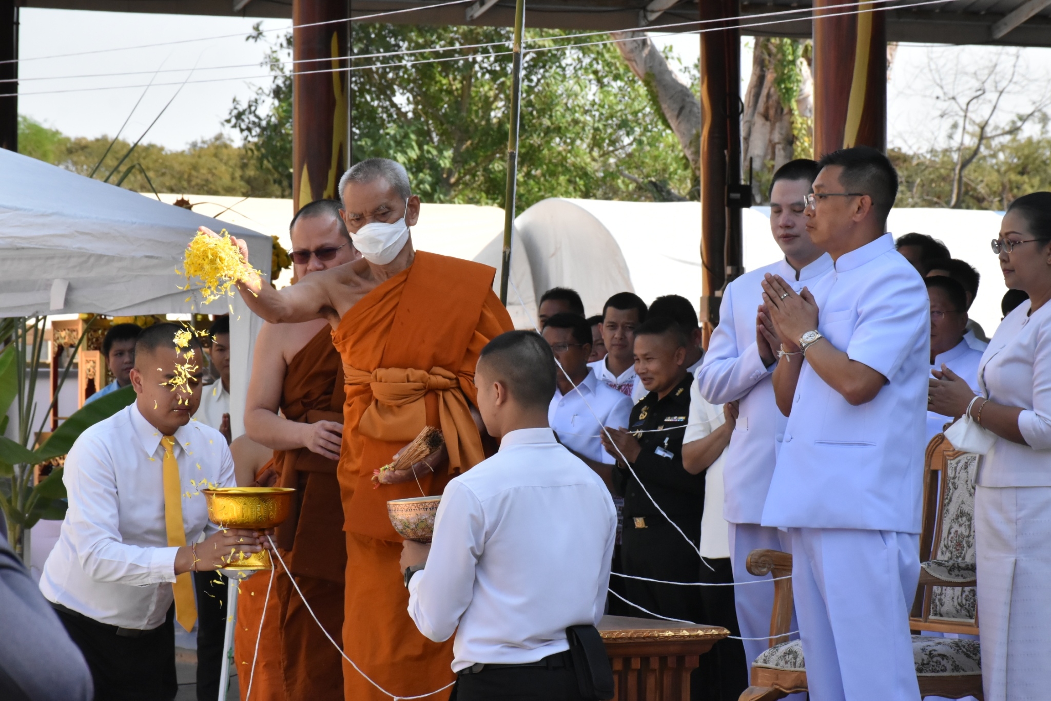 พช.มหาสารคาม ร่วมพิธีเททองหล่อนำฤกษ์ ” พระพุทธมงคลสารคามประทานพร “