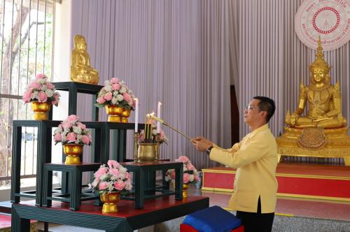 พช.มหาสารคาม ร่วมพิธีเจริญพระพุทธมนต์เฉลิมพระเกียรติ ถวายพระพรชัยมงคลแด่ พระบาทสมเด็จพระเจ้าอยู่หัว เนื่องในโอกาสวันเฉลิมพระชนมพรรษา 6 รอบ 28 กรกฎาคม 2567