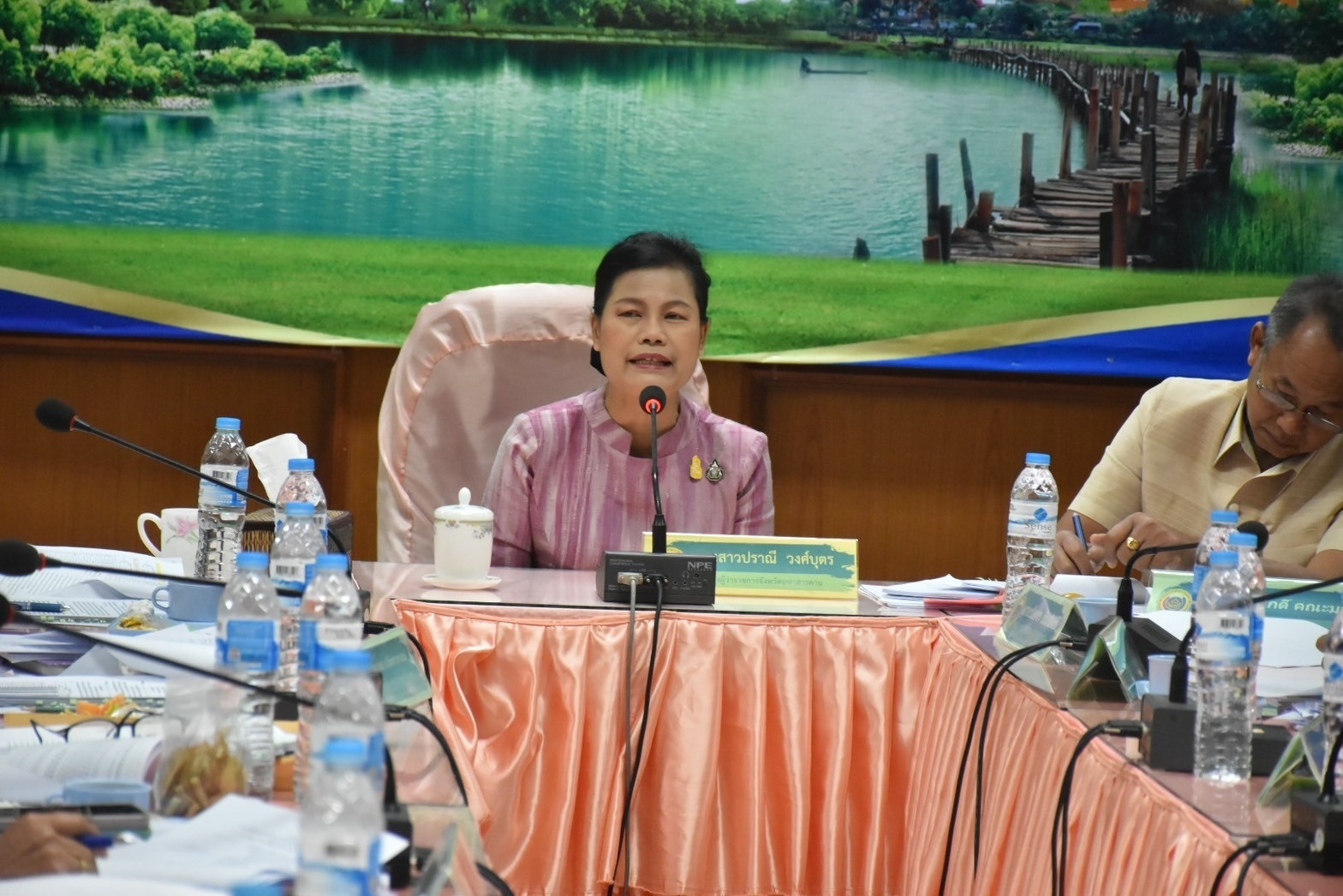 รองผู้ว่าราชการจังหวัดมหาสารคาม เชิญชวนชาว พช.มหาสารคาม สมัครสมาชิกชมรมแม่บ้านมหาดไทย