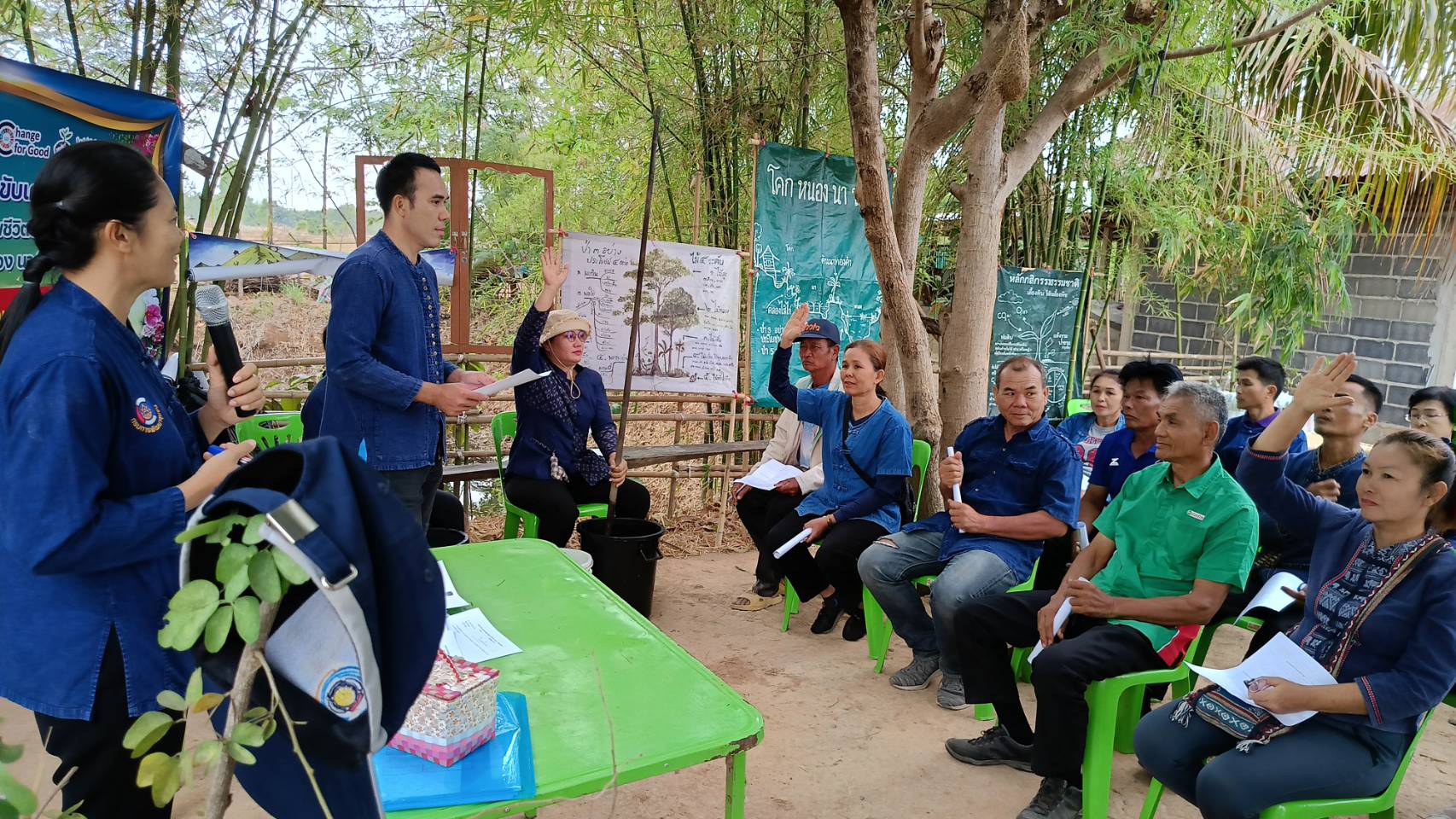 พช.มหาสารคาม ดำเนินกิจกรรมสนับสนุนการขับเคลื่อนกิจกรรมศูนย์เรียนรู้การพัฒนาคุณภาพชีวิตตามหลักทฤษฎีใหม่ ประยุกต์สู่ “โคก หนอง นา โมเดล” จุดที่ 2 อำเภอกันทรวิชัย