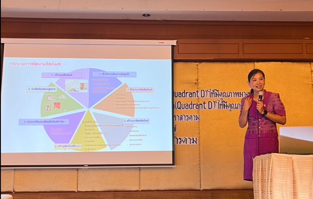 พช.มหาสารคาม จัดโครงการพัฒนาผลิตภัณฑ์ OTOP กลุ่มปรับตัวสู่การพัฒนา (Quadrant D)ให้มีคุณภาพมาตรฐาน