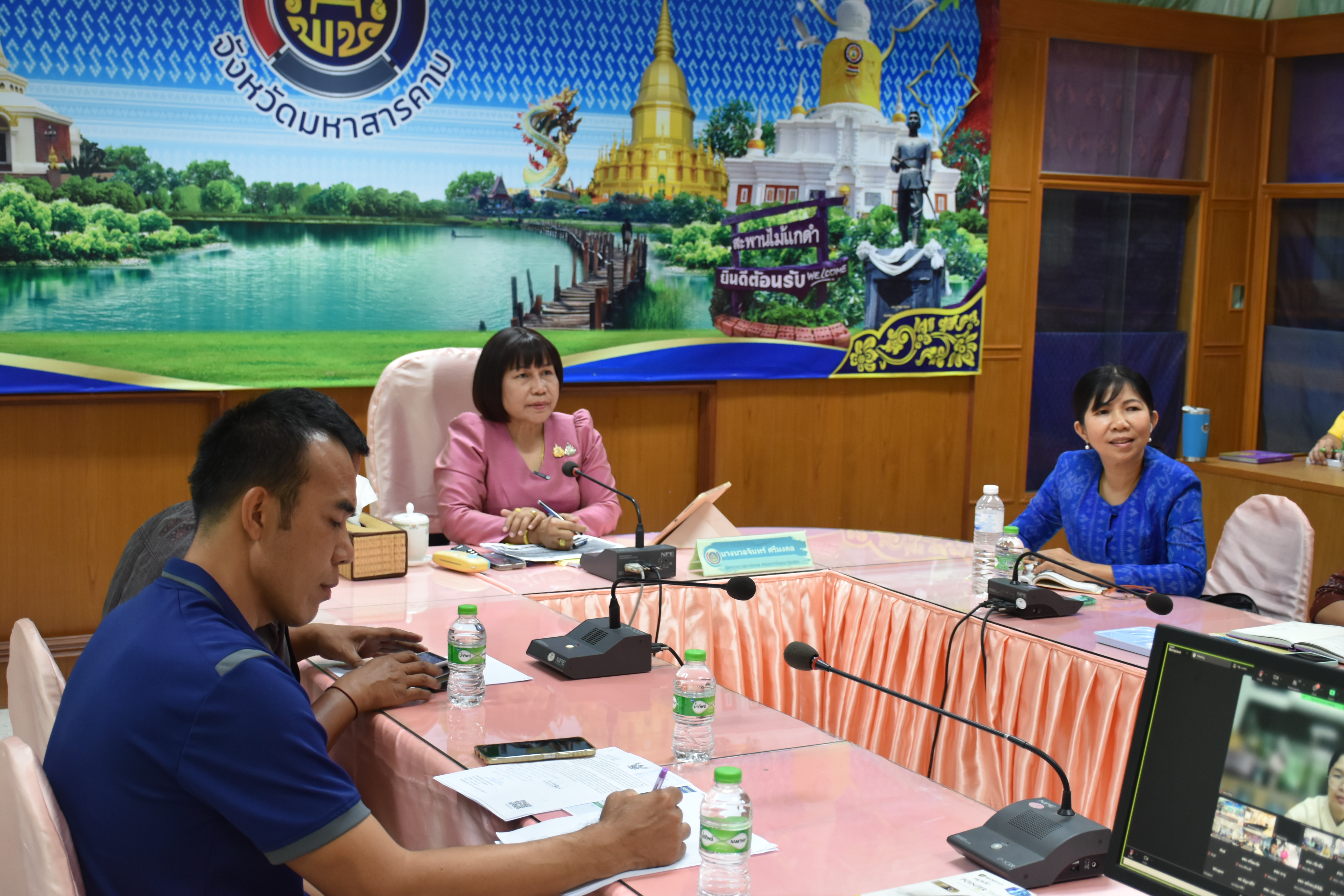 พช.มหาสารคาม ร่วมประชุมซักซ้อมการขับเคลื่อนงานพัฒนาชุมชน ตามข้อสั่งการอธิบดีกรมการพัฒนาชุมชน
