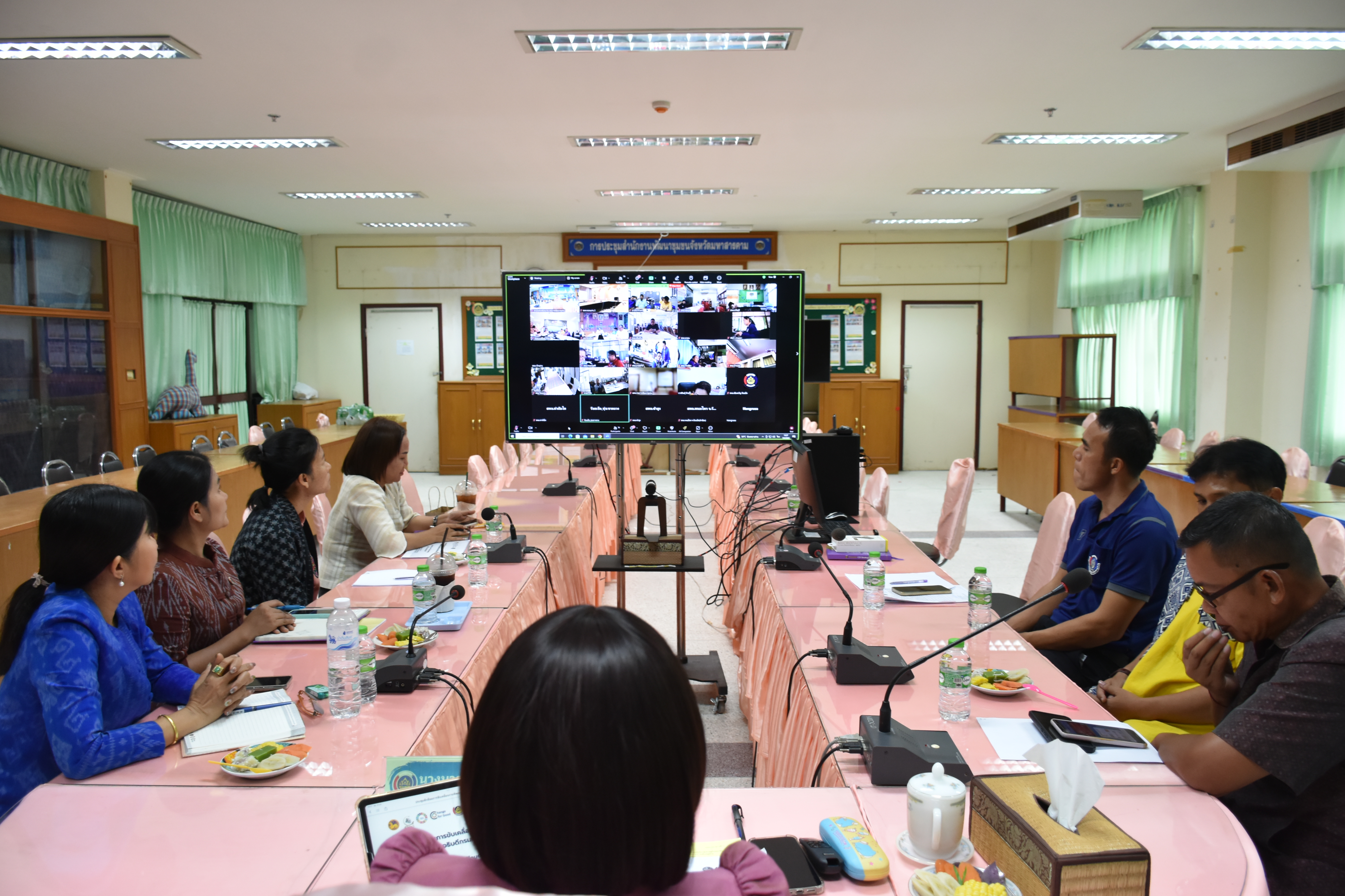 พช.มหาสารคาม ร่วมประชุมซักซ้อมการขับเคลื่อนงานพัฒนาชุมชน ตามข้อสั่งการอธิบดีกรมการพัฒนาชุมชน