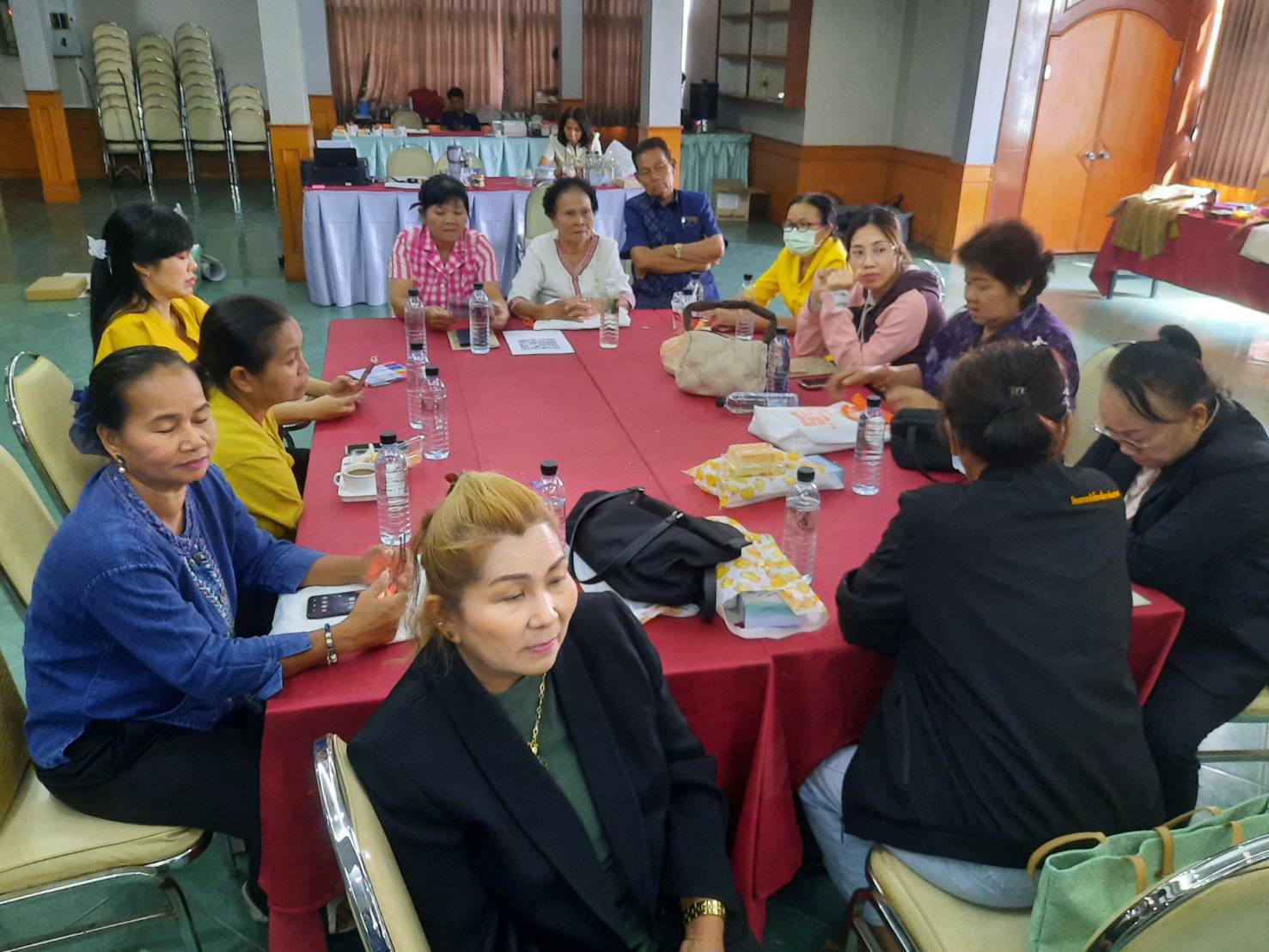 # พช.มหาสารคาม ดำเนินโครงการเส้นทางสายไหมสู่การสร้างสัมมาชีพอย่างยั่งยืนตามหลักปรัชญาของเศรษฐกิจพอเพียง กิจกรรมการฝึกอบรมการออกแบบและพัฒนาผลิตภัณฑ์ผ้าไหมสู่สากล