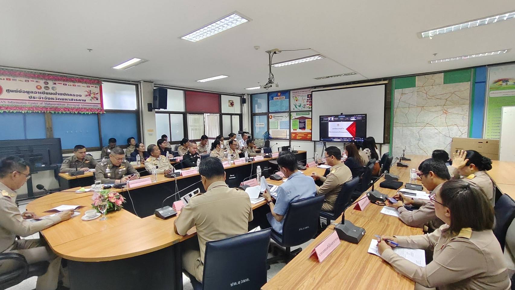 💠พช.มหาสารคาม ร่วมประชุมศูนย์ปฏิบัติการติดตามเร่งรัดการบำบัดรักษา ฟื้นฟูสภาพทางสังคม ป้องกัน และปราบปรามยาเสพติด ครั้งที่ 1/2567💠