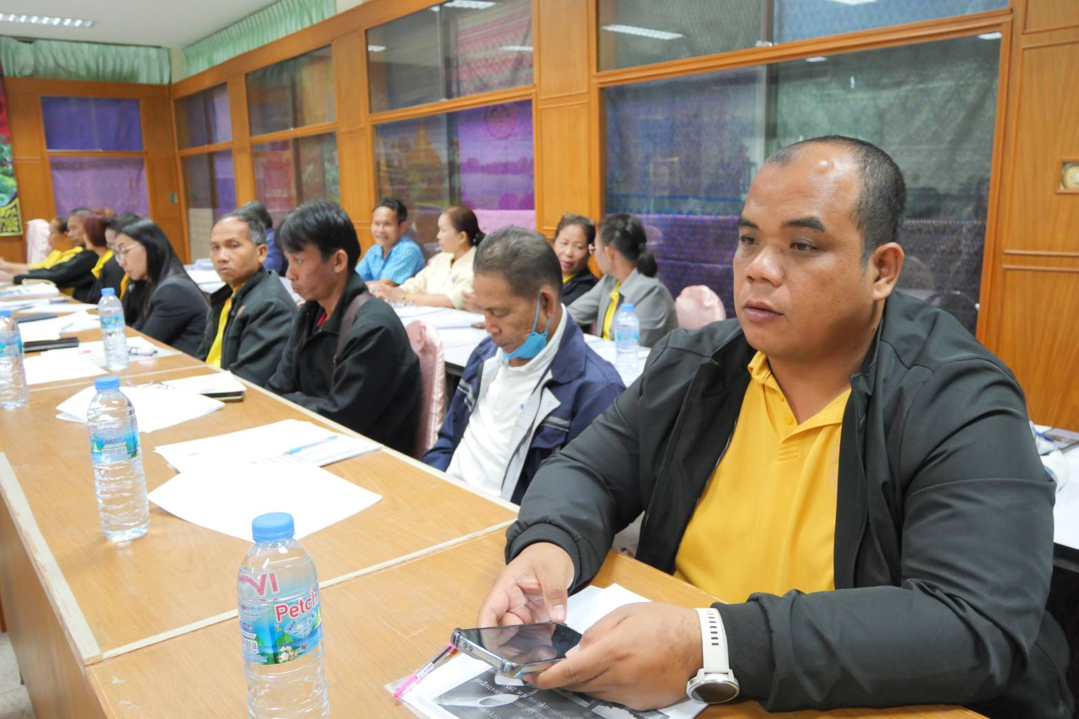 พช. มหาสารคาม จัดประชุมเชิงปฏิบัติการเสริทสรา้งทักษะคณะกรรมการบริหารศูนย์ประสานงานองค์การชุมชนระดับอำเภอ (ศอช.อ.)