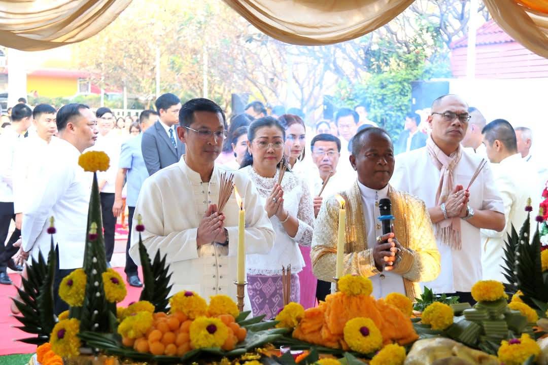 พช.มหาสารคาม ร่วมพิธีบูชามเหศักดิ์หลักเมือง งานประเพณีบุญเบิกฟ้าและงานกาชาดจังหวัดมหาสารคาม ประจำปี 2568