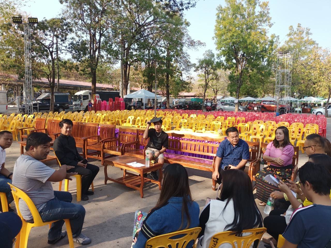 พช.มหาสารคาม ผนึกกำลังเตรียมความพร้อมสถานที่งาน “ราตรีเส้นสายลายผ้า” ในงาน “ประเพณีบุญเบิกฟ้าและงานกาชาดประจำปี 2568💃
