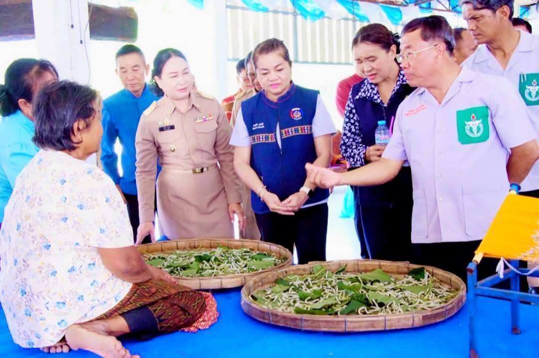 พช.มหาสารคาม ร่วมกิจกรรมโครงการปกป้องและเชิดชูสถาบันพระมหากษัตริย์ และหน่วยบำบัดทุกข์ บำรุงสุข สร้างรอยยิ้มให้ประชาชน (จังหวัดเคลื่อนที่) อำเภอพยัคฆภูมิพิสัย