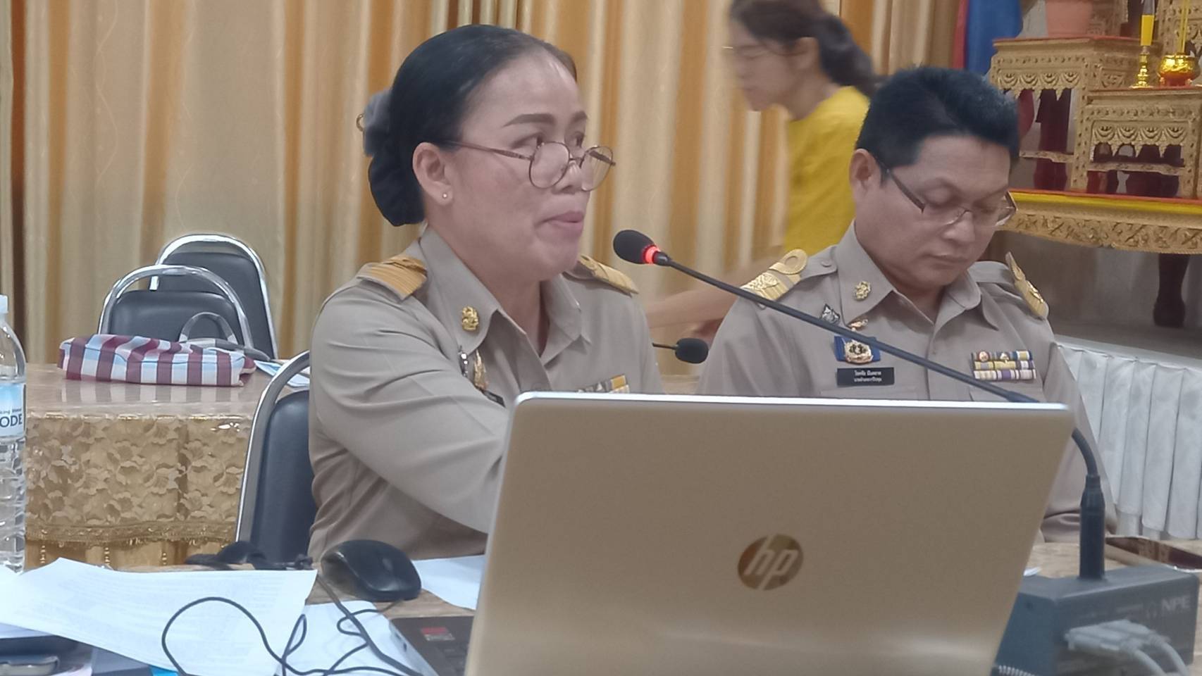 พช.มหาสารคาม : รับการตรวจราชการ ผู้ตรวจราชการกรมการพัฒนาชุมชน (นางอรุณรัตน์ ชิงชนะ) ลงพื้นที่ อำเภอวาปีปทุม จังหวัดมหาสารคาม ติดตามผลการปฏิบัติราชการตามนโยบายของรัฐบาล ภารกิจกระทรวงมหาดไทย และกรมการพัฒนาชุมชน ประจำเดือนมิถุนายน 2568