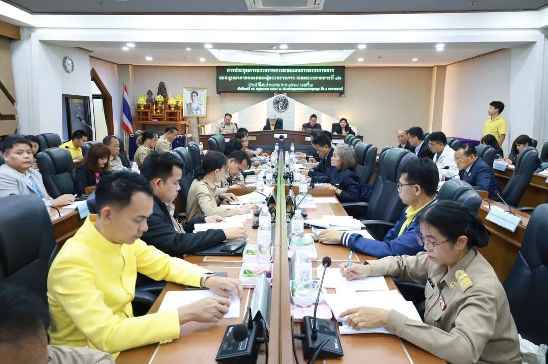 พช.มหาสารคาม : หัวหน้าผู้ตรวจราชการ สำนักนายกรัฐมนตรี และคณะ ประชุมตรวจราชการแบบบูรณาการตามแผนการตรวจราชการแบบบูรณาการของผู้ตรวจราชการ ประจำปีงบประมาณ พ.ศ. 2568 (รอบที่ 2) ในพื้นที่จังหวัดมหาสารคาม