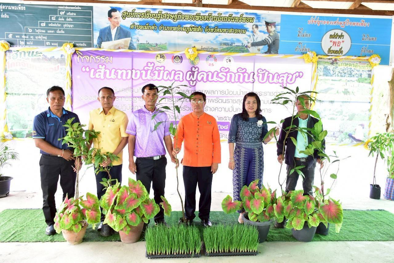จังหวัดมหาสารคามจัดโครงการ “เส้นทางนี้มีผล ผู้คนรักกัน ปันสุข” ขยายผลปลูกผักสวนครัว สร้างความมั่นคงทางอาหาร