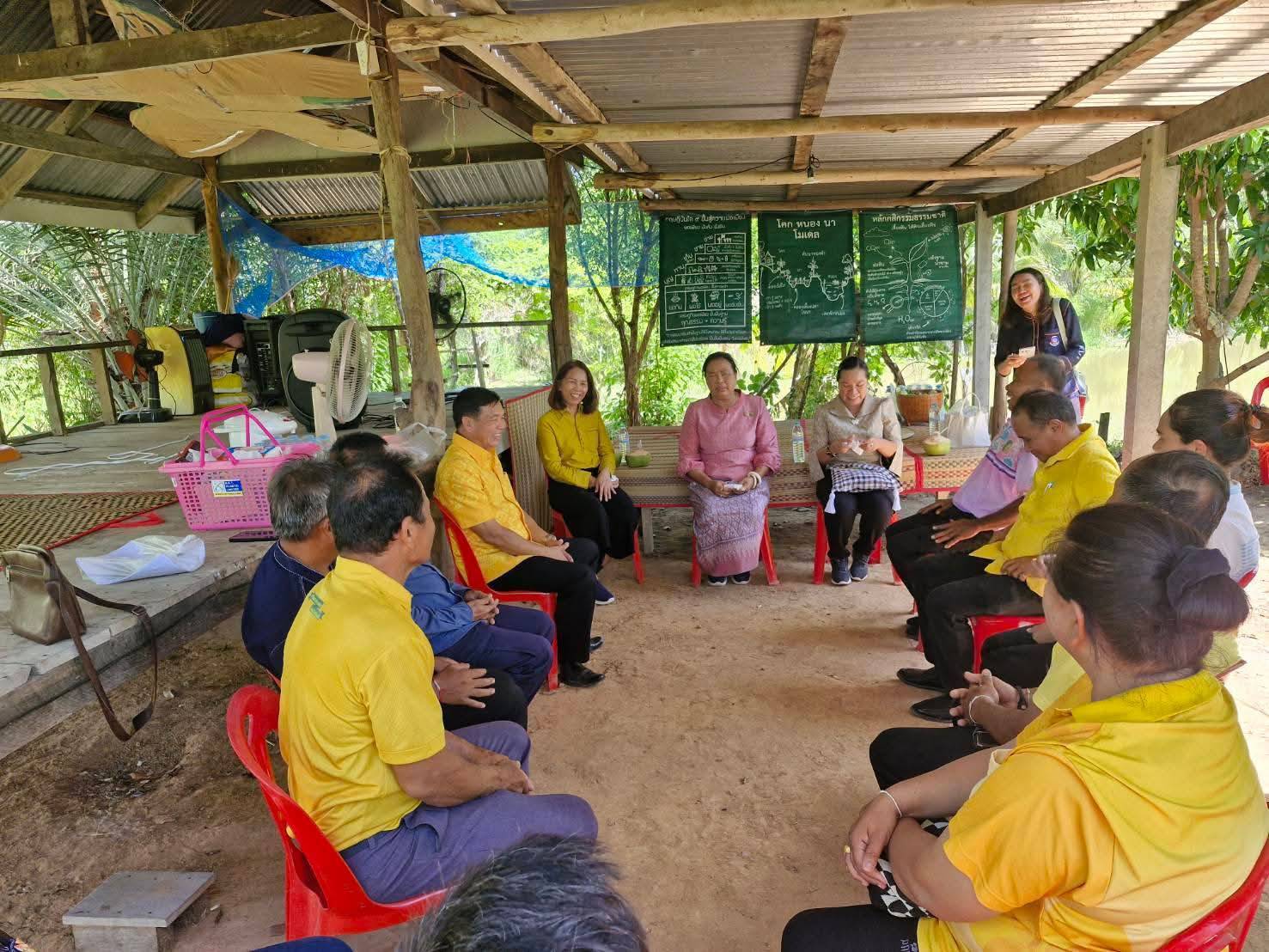 พช.มหาสารคาม : รับการตรวจราชการ ผู้ตรวจราชการกรมการพัฒนาชุมชน (นางอรุณรัตน์ ชิงชนะ) ลงพื้นที่ อำเภอนาดูน จังหวัดมหาสารคาม ติดตามผลการปฏิบัติราชการตามนโยบายของรัฐบาล ภารกิจกระทรวงมหาดไทย และกรมการพัฒนาชุมชน ประจำเดือนกรกฏาคม 2568