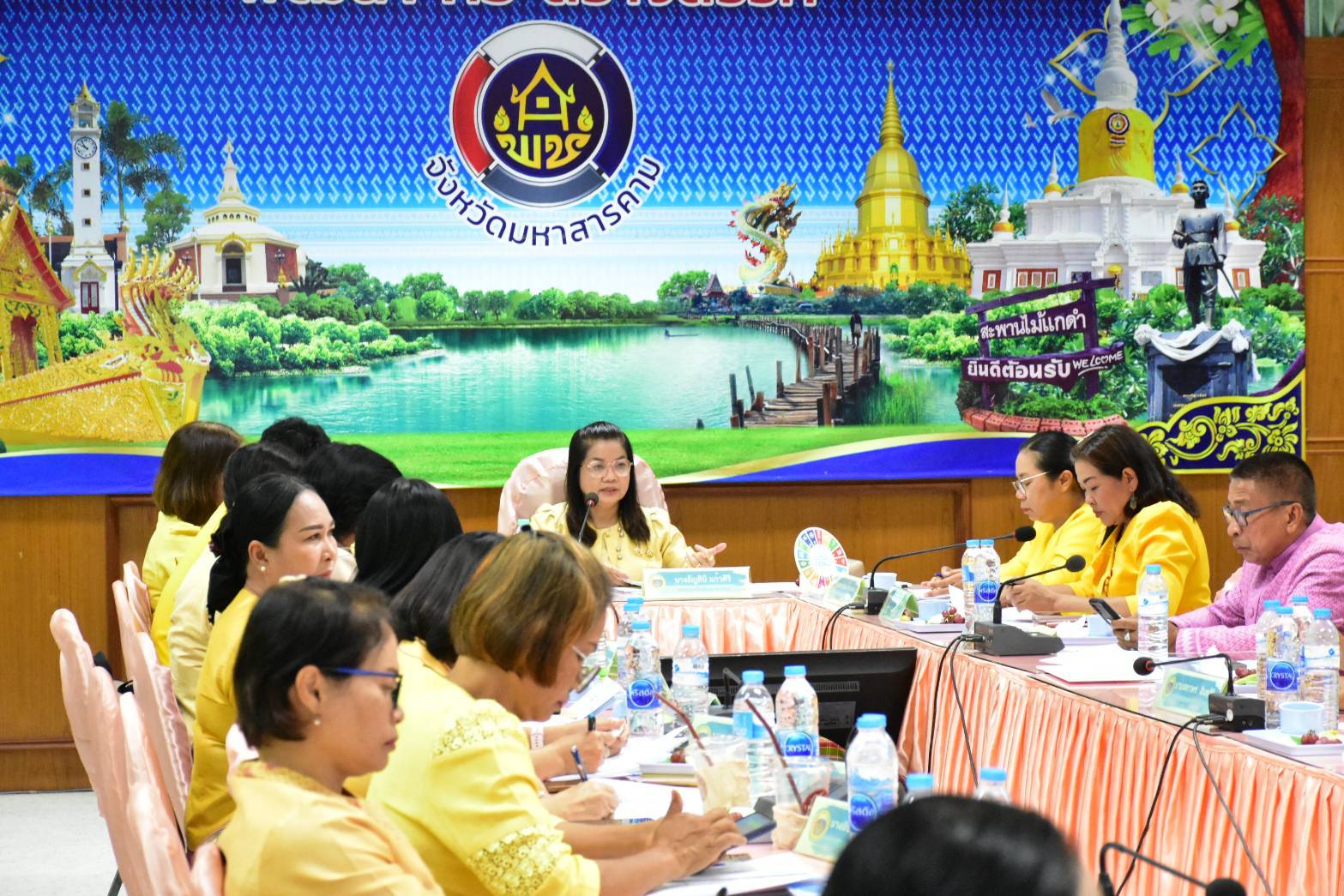 พช.มหาสารคาม ประชุมประจำเดือนสำนักงานพัฒนาชุมชนจังหวัดมหาสารคาม ครั้งที่ 7/2568