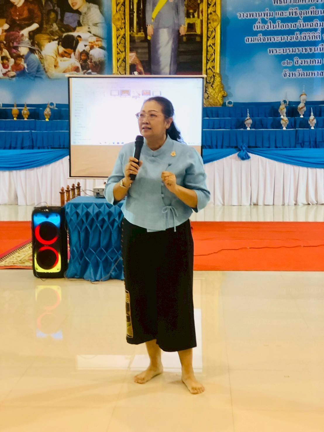 พช.มหาสารคาม ร่วมฝึกซ้อมฟ้อนรำเพื่อเตรียมความพร้อมในการแสดงเฉลิมฉลองครบรอบ 160 ปี จังหวัดมหาสารคาม